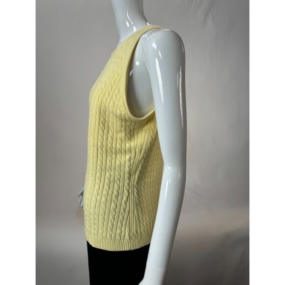 Gap Yellow Cable Knit Tank Top Size Large 97% Cotton Blend Sleeveless Casual Wea - Picture 12 of 16